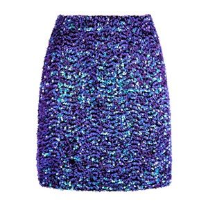 Women's Sequin Sparkley Stretchy Bodycon Mini Skirt